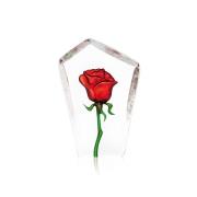 Målerås Glasbruk Floral Fantasy rose glasskulptur Rød