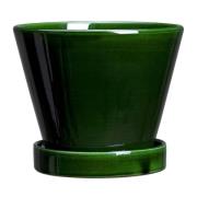 Bergs Potter Julie krukke glaseret Ø17 cm Green emerald