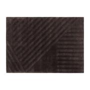 NJRD Levels uldtæppe stripes brun 200x300 cm