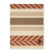 Lexington Block Striped Recycled Wool plaid 130x170 cm Copper/Brown