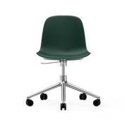 Normann Copenhagen Form chair drejestol, 5W kontorstol grøn, aluminium...