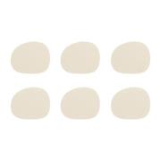 Aida Raw glasunderlag læder 6-pakke Warm nude (beige)