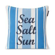 Lexington Striped Sea Salt Sun pudebetræk 50x50 cm Blå/Hvid
