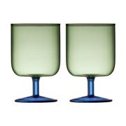 Lyngby Glas Torino vinglas 30 cl 2-pak Green-blue