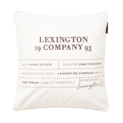 Lexington Logo Organic Cotton Canvas pudebetræk 50x50 cm White