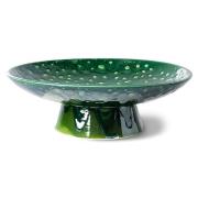 HKliving The Emeralds skål med fod Ø30x10 cm Grøn