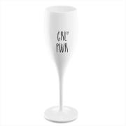 Koziol Cheers champagneglas med print 10 cl 6-pak Grl pwr