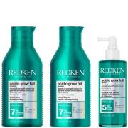 Redken Acidic Grow Full System Shampoo 300ml, Conditioner 300ml & Seru...