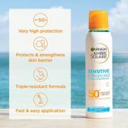 Garnier Ambre Solaire SPF 50+ Sensitive Advanced Dry Mist Sun Spray 15...