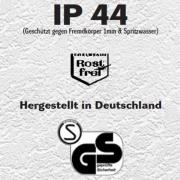 Udendørs væglampe, firkantet, stål, 35 cm høj, E27, IP44