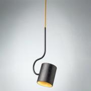 Bocal hængelampe med træskærm
