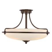Griffin loftslampe med afstand, Ø 53 cm, bronze/opal