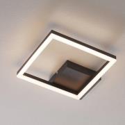 LED-loftlampe, 27x27 cm, antracit