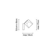 Fabbian Cubetto væglampe GU10-kobber/klar