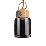 Hængelampe C1620, keramik lampe og metal, sort