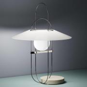 Fin LED bordlampe Setareh, krom - hvid