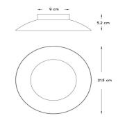 LED-loftslampe Foskal messing, Ø 21,5 cm