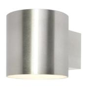 PROJEKT enkel op og ned væglampe, aluminiumsfarve