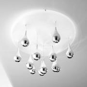 Pioggia loftslampe, hvid, krom, Ø 50 cm H 33 cm