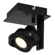 Westpoint LED-spot, 1 lyskilde, sort