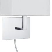 Væglampe 6519 med LED-læselampe, krom