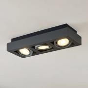 Arcchio loftspot Ronka, 50 cm, 3 lyskilder, grå, GU10