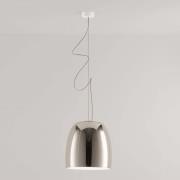 Prandina Notte S3 hængelampe, blank krom/hvid