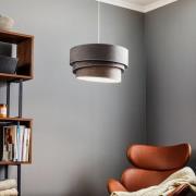 Devon hængelampe, grå/hvid, Ø45 cm