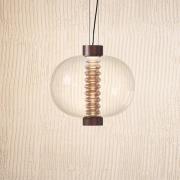 Kundalini Bolha LED-pendellampe af glas, brun