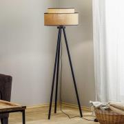 Gulvlampe Boho jute & sort, højde 145 cm