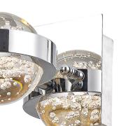 Livia LED-væglampe i krom med bobleglas