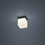 Helestra Keto LED-loftlampe, terning, sort