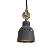 PR Home Cleveland hængelampe, Ø 14 cm, grå/messing