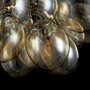 Maytoni Balbo loftlampe, glas, nikkel/rav