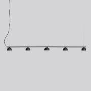 Northern Blush LED-hængelampe, 5 lyskilder, sort