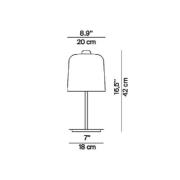 Luceplan Zile bordlampe, teglrød, højde 42 cm