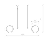 Hængelampe Minimal i egetræ, 2 lyskilder
