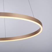 Ritus LED-pendellampe, Ø 58,5 cm, mat messing