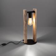 Log bordlampe lavet af træ
