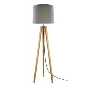 HerzBlut Anni gulvlampe, knasteg oliebeh./taupe