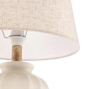 Bordlampe Vortice i keramik, hvid