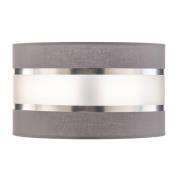 Lampeskærm Helen E27 Ø25/højde 15 cm grå/sølv