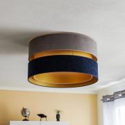 Duo loftlampe, marineblå/grå/guld, Ø60 cm