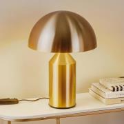 Oluce Atollo bordlampe, dæmpbar, Ø38cm, guld