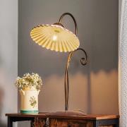 Bordlampe Rosina i bronze med keramisk skærm