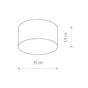 Loftlampe Cameron, grå, Ø 35 cm
