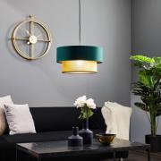 Dorina hængelampe, grøn/guld Ø 40cm