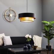 Dorina hængelampe, sort/guld Ø 50cm