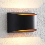 Arcchio Jasina LED-væglampe, halvrund, sort