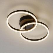 Giotto LED-loftlampe, 2 lyskilder, sort